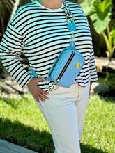 Load image into Gallery viewer, Convertible Crossbody Sling Bag in Black Faux Leather