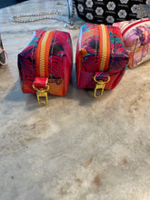 Load image into Gallery viewer, Small Pouch Orange Multi with yellow zipper
