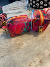 Load image into Gallery viewer, Small Pouch Orange Multi with yellow zipper
